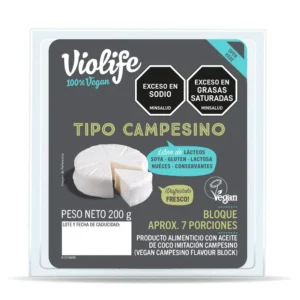 Queso Vegano Tipo Campesino en bloque por 200 gr Violife